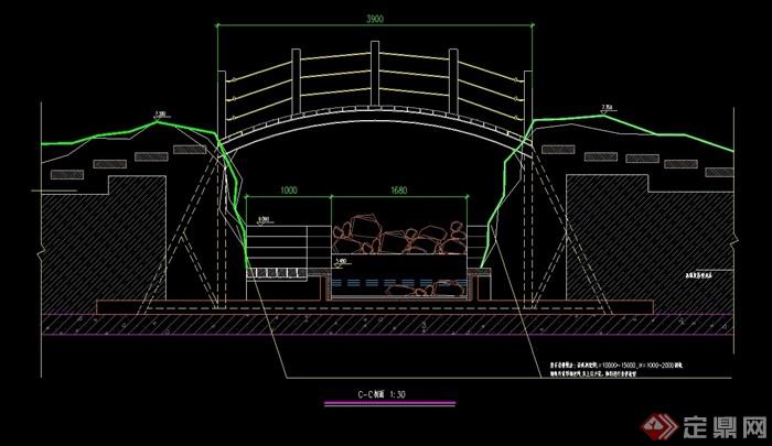 详细的过河桥设计cad方案