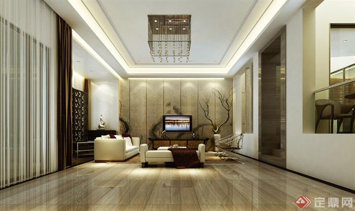 新中式风格家装室内设计效果图