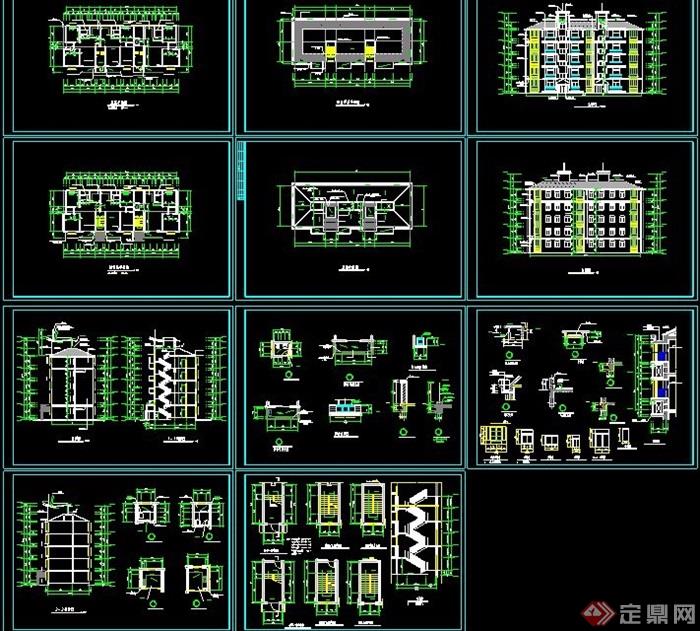 五层公寓住宅楼建筑设计图纸