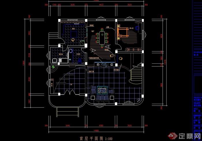 某别墅全套装修cad施工图