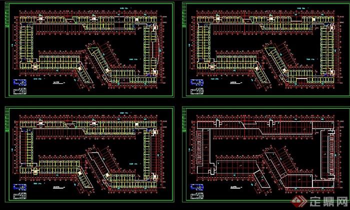 学生宿舍建筑建筑设计cad平面图