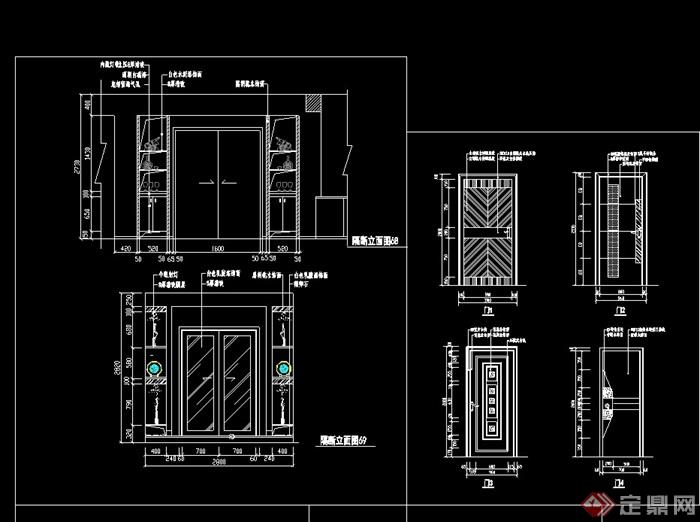 各类装饰门cad立面图集