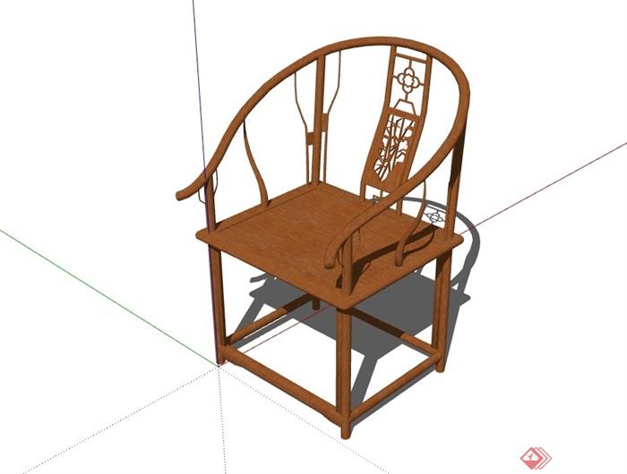 6种中式风格详细椅子素材设计su模型