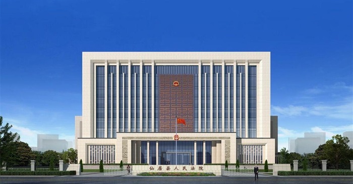 仙居某政府办公楼建筑方案su模型原创