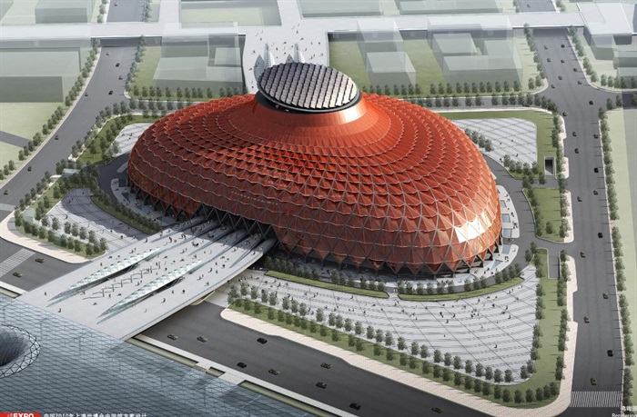 上海2010世博会中国馆建筑,室内与景观设计方案(附3dmax建筑模型)