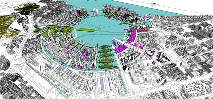 深圳前海城市规划设计方案pdf高清文本附规划su模型原创