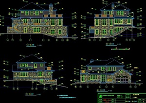 某详细的独栋别墅建筑cad施工全套