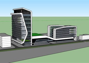 现代创意简约式医院住院部综合建筑