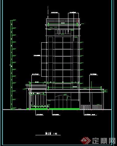 现代风格高层银行大楼建筑设计图纸
