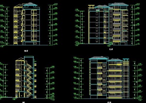 七层住宅楼建筑设计扩初图
