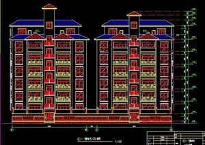 某8层底商住宅建筑设施工图