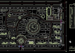 现代详细小区规划素材设计cad方案