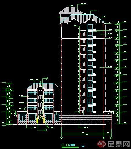 13层现代风格商住楼建筑施工图