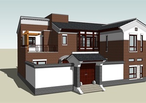 新农村住宅模型SU(草图大师)模型
