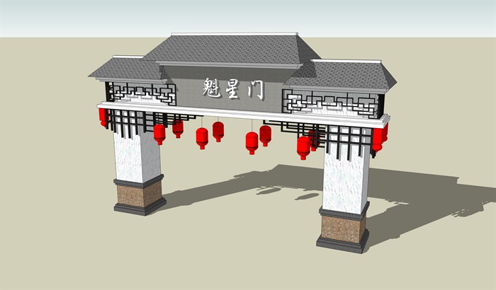 新中式门楼设计(2)