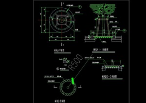 现代详细经典树池设计cad施工图