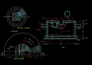现代景观节点水池设计cad施工图