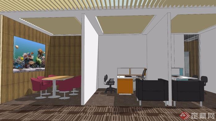 现代风格办公空间室内设计整体概念方案