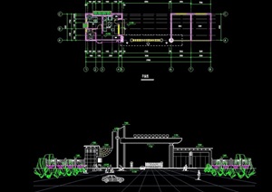 某现代学校大门详细设计cad方案