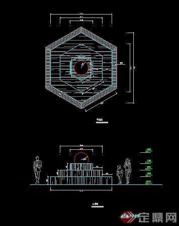 圆球雕塑水景节点图纸