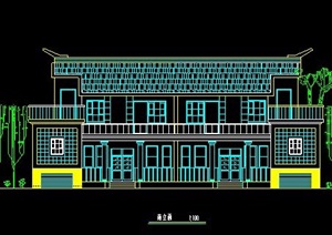 中式二层民居建筑方案