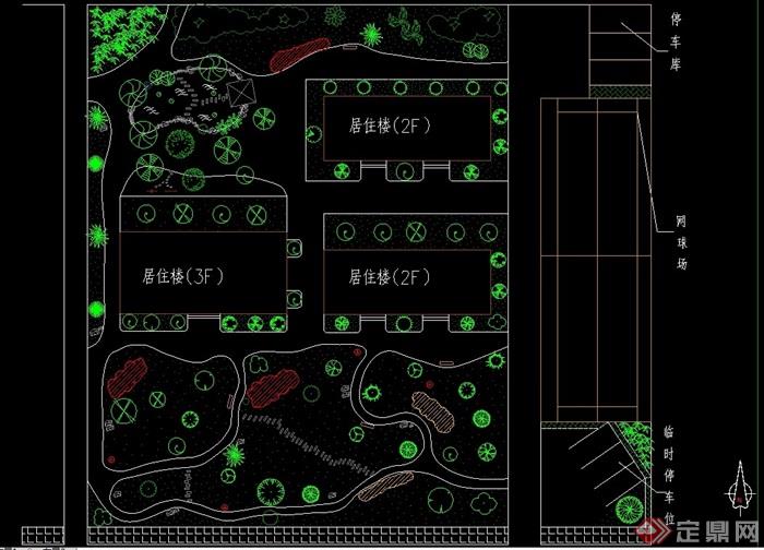 日式住宅小游园设计cad方案