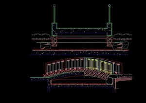 园林景观拱桥设计cad方案