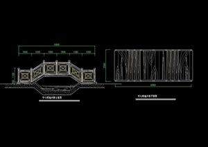 详细的完整中式拱桥素材cad施工图