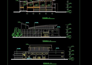 一中学两层详细食堂建筑设计cad施工图