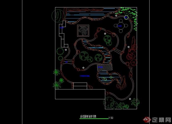 某私家庭园详细景观设计cad方案