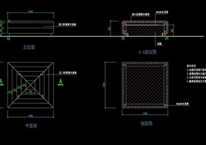 防腐木质园凳设计cad施工图