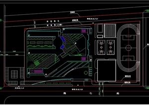 小学规划设计cad总平面图