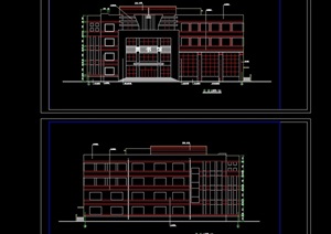 某学校图书馆建筑cad施工图