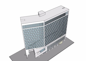 一个医院高层建筑楼设计SU(草图大师)模型