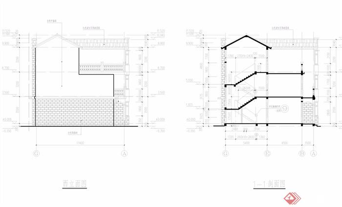 中式风格详细的三层别墅设计jpg方案及效果图