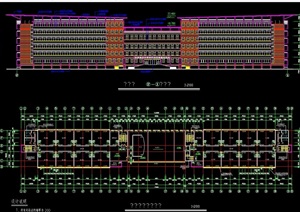 某现代详细教学楼建筑设计cad施工图