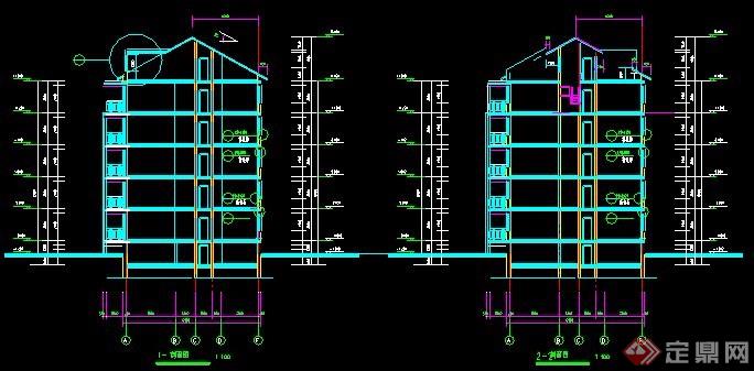 某六层教工住宅建筑设计图