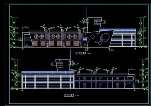 详细的两层幼儿园建筑cad施工图