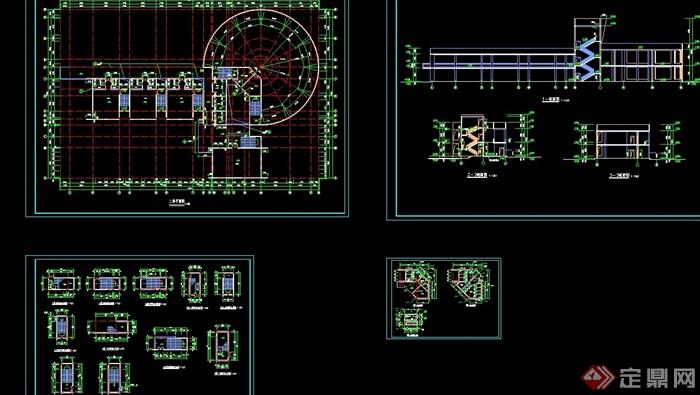 详细的两层幼儿园建筑cad施工图