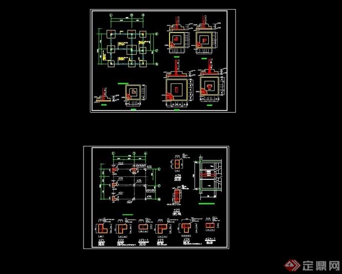 三层详细的欧式别墅建筑cad施工图及效果图