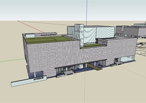 现代博物馆完整设计SU(草图大师)模型