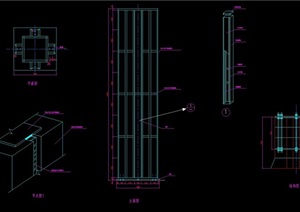现代简单的灯柱设计cad施工图