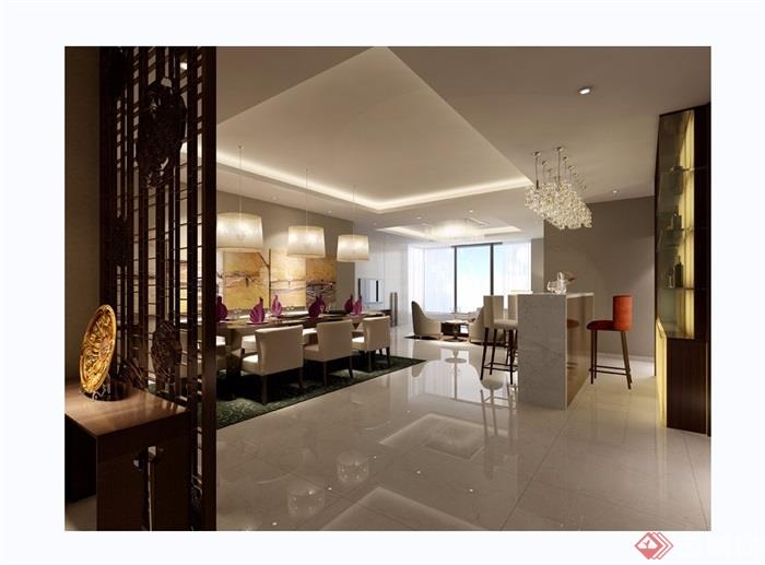 完整详细的客厅装饰设计3d模型及效果图