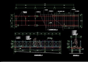 详细的完整详细的园桥设计cad施工图