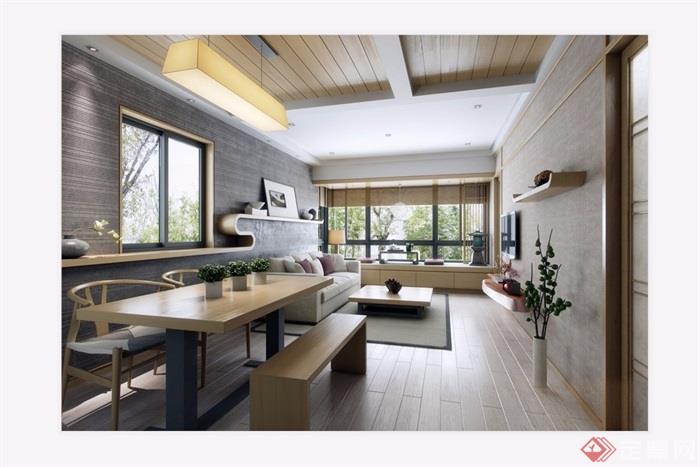 现代客厅详细的整体设计3d模型及效果图