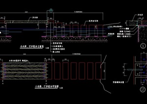 小木桥及汀步桥组合设计cad施工图
