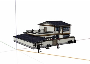 村镇自建住宅楼设计SU(草图大师)模型