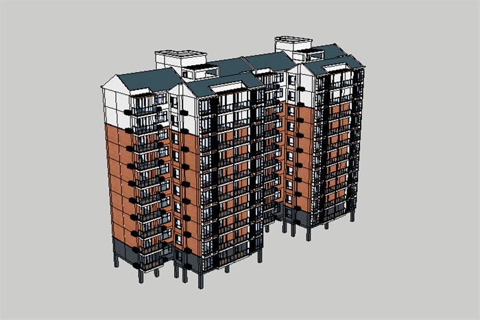265-高层廉租房，现代主义风格，11层(1)