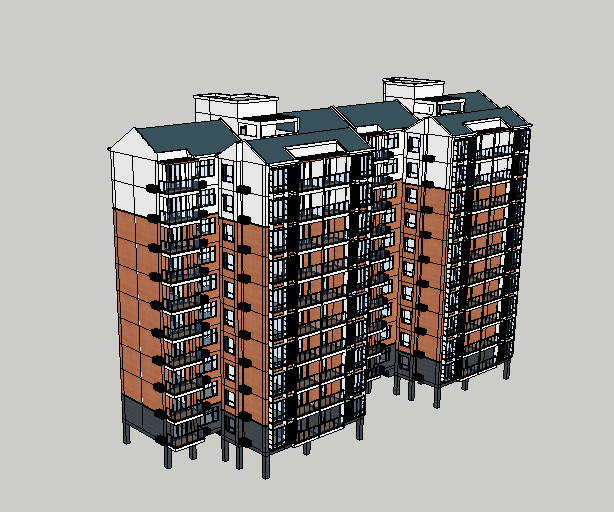 266-高层廉租房，现代主义风格，11层(1)