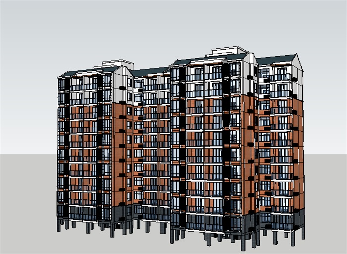 266-高层廉租房，现代主义风格，11层(3)
